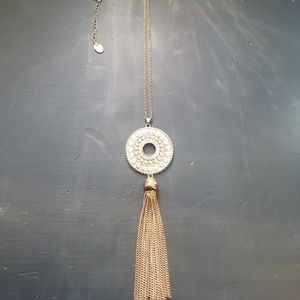 Boho Medallion Tassel Long Necklace